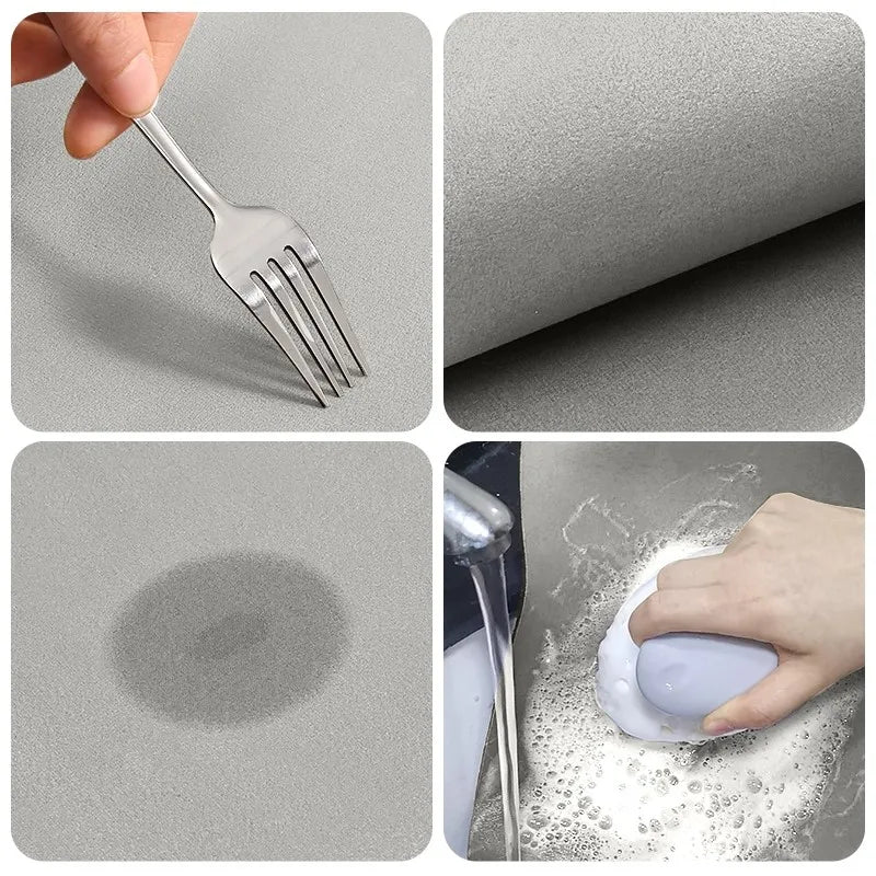 Royaleva Diatomit-Bad- & Küchenmatte – Absorbierend, Rutschfest & Waschbar