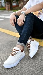 Herren - Canvas Sneaker mit Weißer Sohle