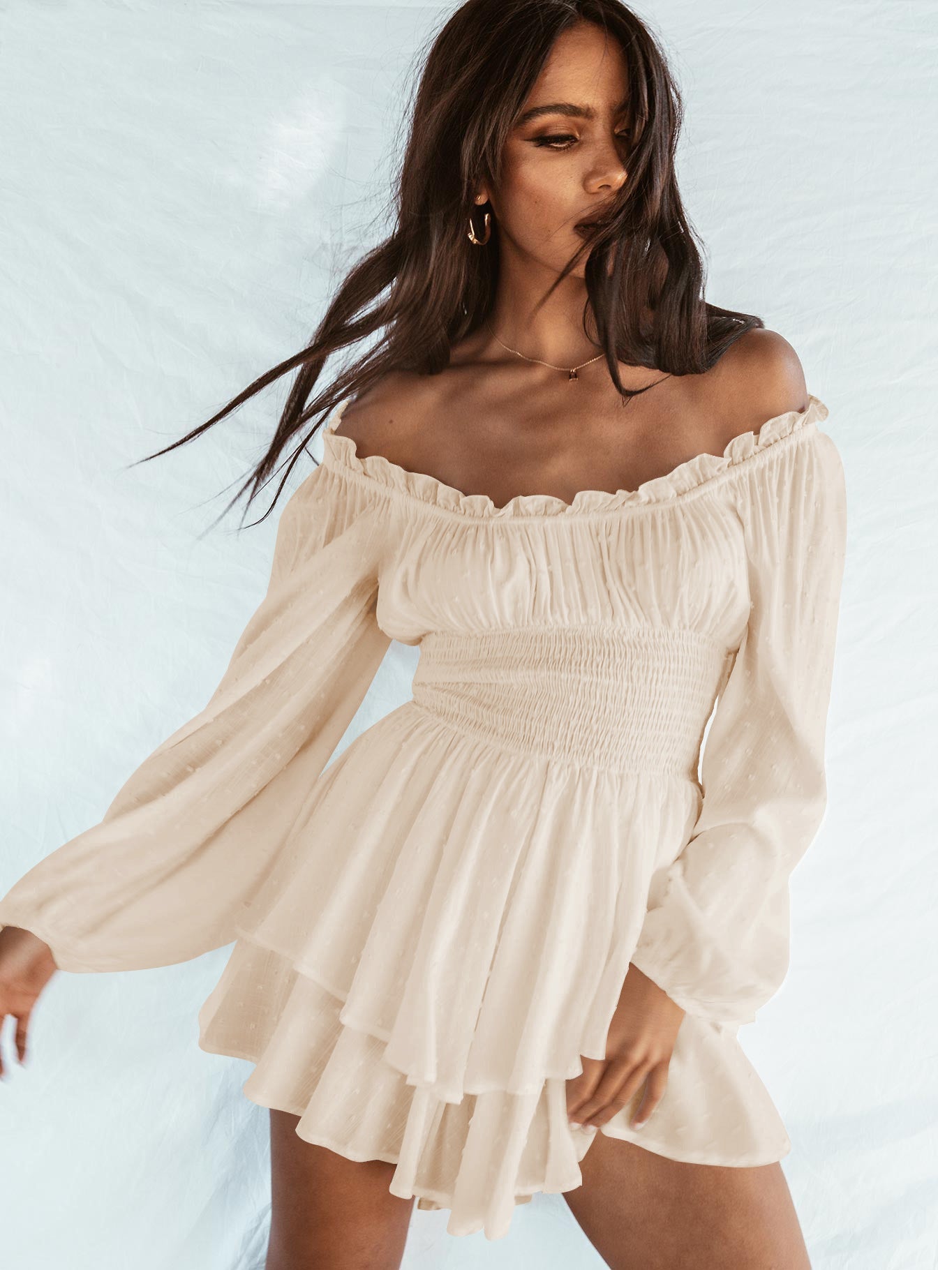 Off-shoulder | rüschenjurk