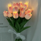 Dekorative LED-Tulpen – künstliche Blumen, 33 cm, für Innen- und Außendekoration