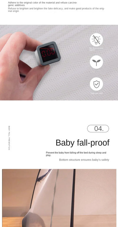 Easy hanging mosquito net | moskitonetz ohne installation – starry grey design für schlafzimmer & sommernächte