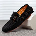 Gianni Perforierte Leder-Loafer – Herren Slip-On Lederschuhe