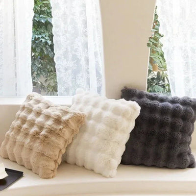Kaninchen Kunstpelz Kissenbezug | Ultraweiches & Luxuriöses Wohnaccessoire