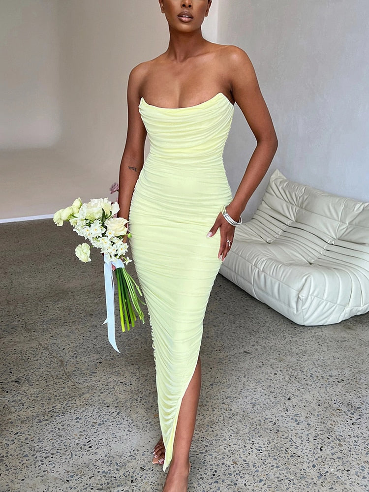 Strapless | maxikleid