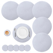 geflochtenes silbernes Set