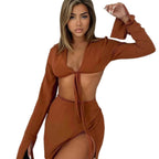 Damen Zweiteiliges Rockset | Crop-Top und Rock mit Schlitz | Urlaub und Sommergebrauch | Schmid