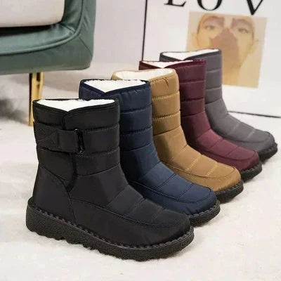 Damen Wasserbeständige Winterstiefel | Kunstfellfutter & PU-Außensohle | Stiefel mit Grip-Profil für Kalte Außentage | Schmid