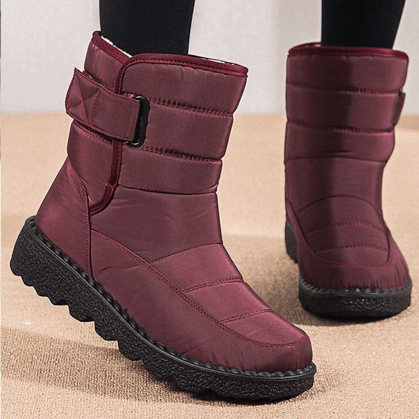 Damen Wasserbeständige Winterstiefel | Kunstfellfutter & PU-Außensohle | Stiefel mit Grip-Profil für Kalte Außentage | Schmid