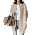 Damen - Cardigan Strickjacke mit Knopfleiste