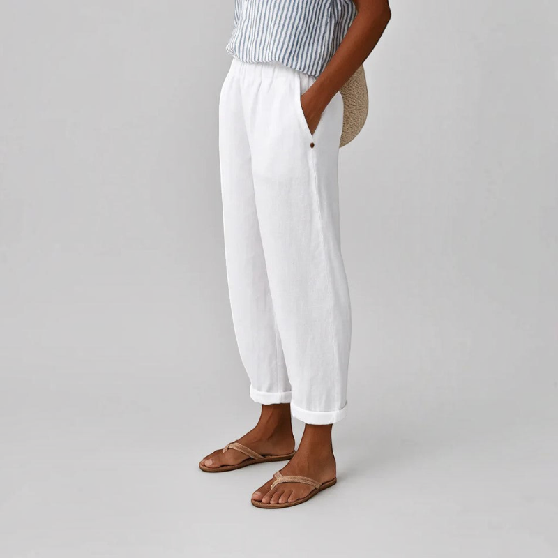 Damenhose | Weite Hose mit Seitentaschen | Reguläre Hose in Voller Länge | Schmid