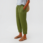 Damenhose | Weite Hose mit Seitentaschen | Reguläre Hose in Voller Länge | Schmid