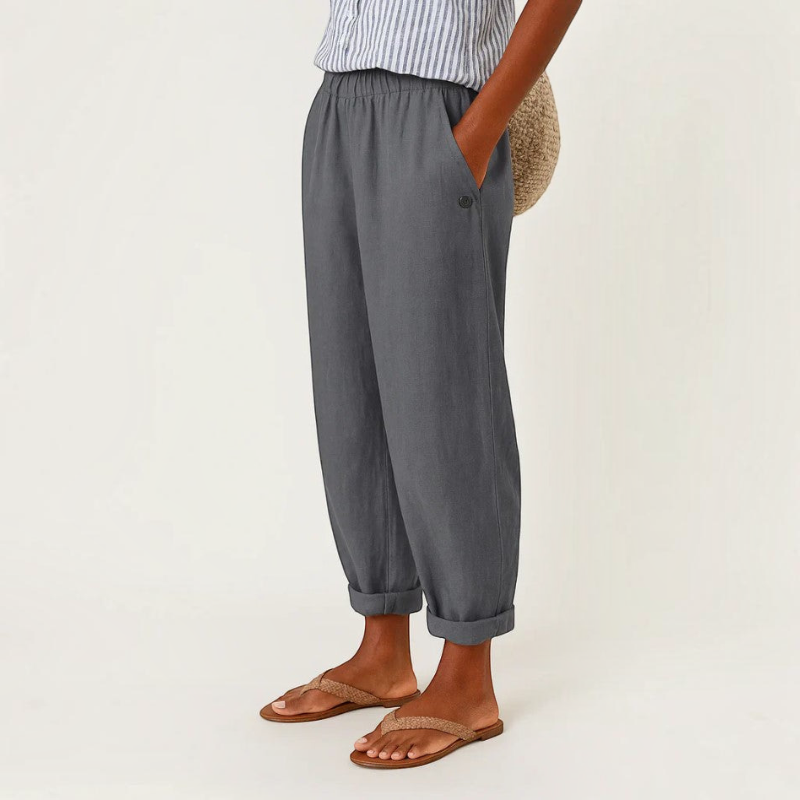 Damenhose | Weite Hose mit Seitentaschen | Reguläre Hose in Voller Länge | Schmid