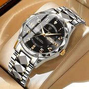 Armband aus Inter-Gold mit schwarzem Zifferblatt