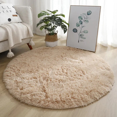 Superweicher Plüsch-Rundteppich Matte | Extra Flauschig & Stilvoll
