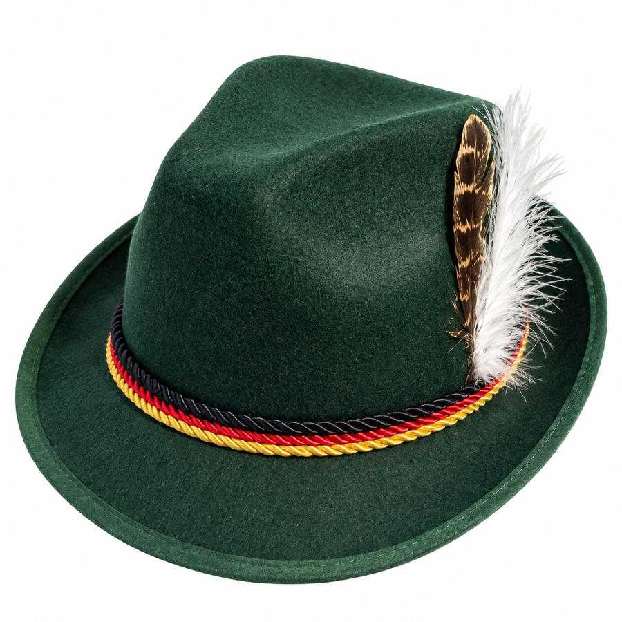Unisex Oktoberfesthut | Polyester mit Traditionellen Zierdetails | Einheitsgröße für Oktoberfest & Themenveranstaltungen | Schmid