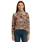 Weihnachtspulli Damen | Mit Blumenmuster Für Festliche Stimmung