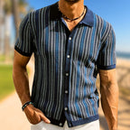 Herren Polo I Polyester | Regular Fit Polo Mit Chevronmuster Und Knopfleiste | Sommergebrauch | Schmid