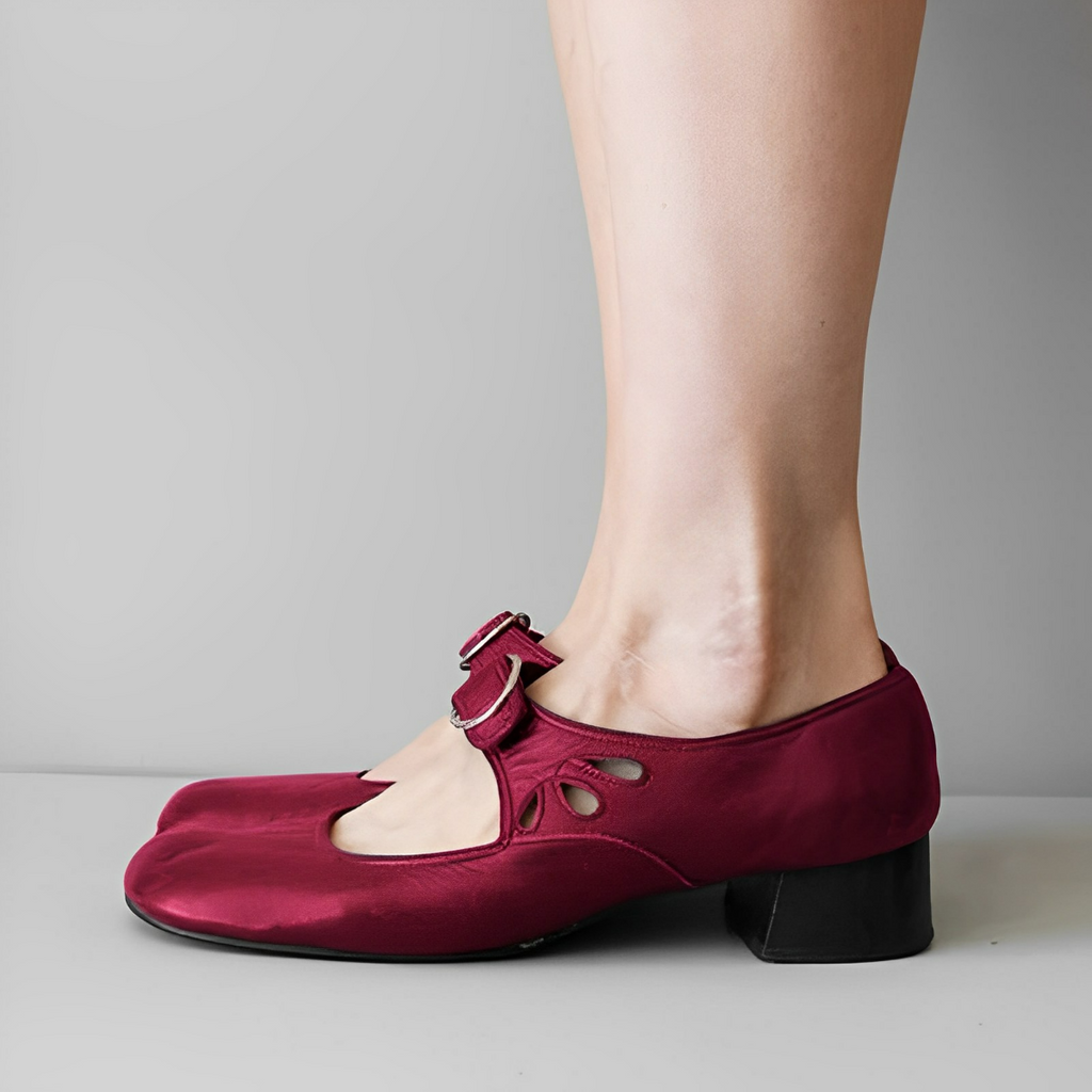 Velana - Schnallen-Schuhe – Damen Flache Schuhe mit Schnalle