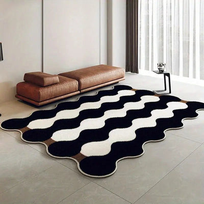 Teppich – Gewellt, Abstraktes Design | Moderner Blickfang Für Wohnzimmer