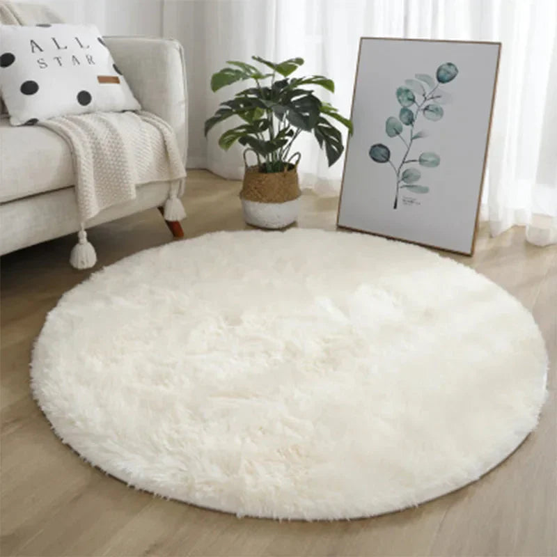 Plüsch Rundteppich | Flauschig & Komfortabel Für Zuhause