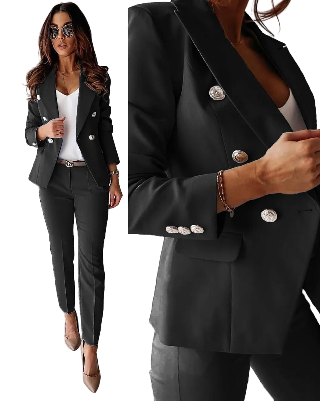 Damen - Hosenanzug Set – Blazer und Hose