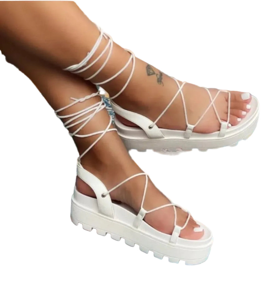 Julia - Sandalen Gladiator Sandalen mit Schnürdesign