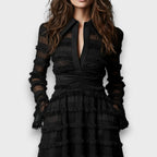 Parisa – Damen Midi Kleid mit Muster