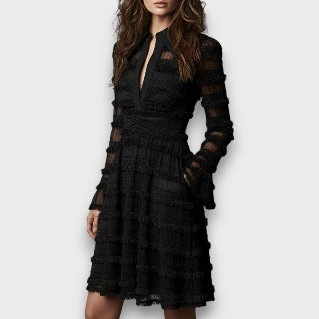 Parisa – Damen Midi Kleid mit Muster