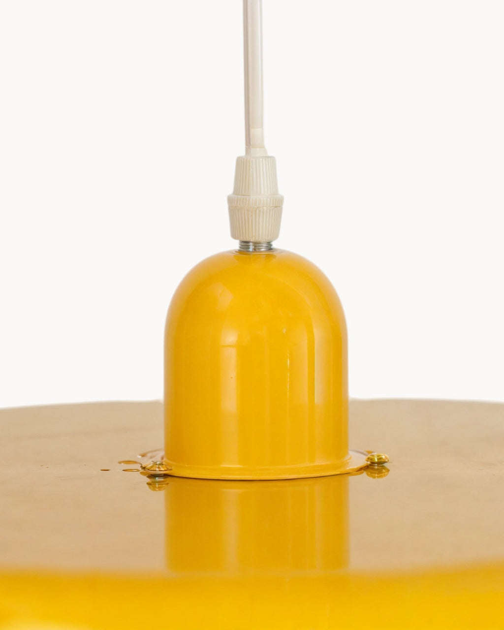 Mid-Century Pendelleuchte – Aluminium und Eisen, E27, höhenverstellbar, Ø35 cm