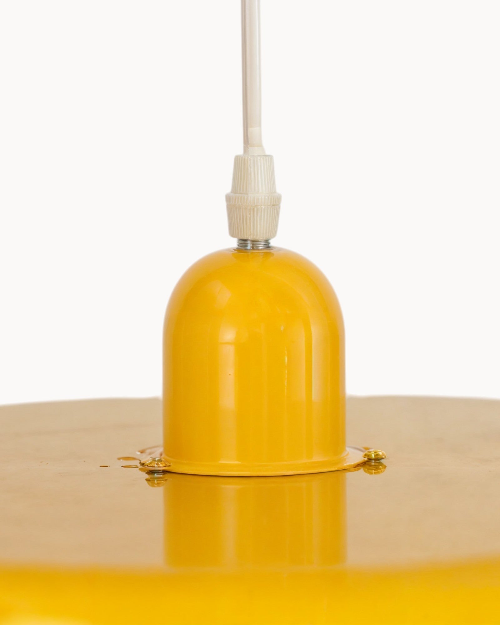 Mid-Century Pendelleuchte – Aluminium und Eisen, E27, höhenverstellbar, Ø35 cm