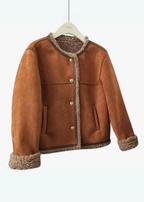 Ruby Jacke mit Shearling‑Futter – Damen Langärmlige Außenjacke