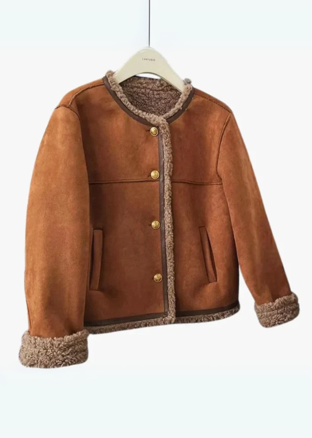 Ruby Jacke mit Shearling‑Futter – Damen Langärmlige Außenjacke