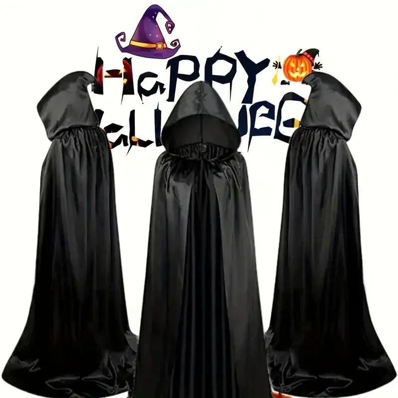 Kapuzenumhang Polyester Baumwolle | Bodenlanger Kostümumhang | Integrierte Kapuze für Halloween, Cosplay & Themenpartys | Schmid