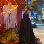 Kapuzenumhang Polyester Baumwolle | Bodenlanger Kostümumhang | Integrierte Kapuze für Halloween, Cosplay & Themenpartys | Schmid