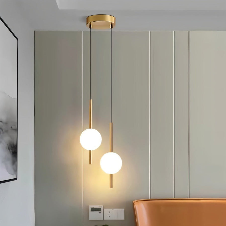 Pendelleuchte – Metall und Glas, LED, 90–260V, Kabellänge bis 1,2 m