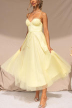 Damen Maxikleid aus Chiffon – ärmellos, Träger, Knöchellang