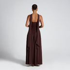 Stroplose Lange Kleid – Mit Asymmetrischem Schnitt und Hoher Schlitz