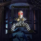 Hängende Halloween Skelett Dekoration | Kunststoff Hängefigur für Halloween | Saisonale Deko für Innen- und Außenbereiche | Schmid