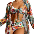 Bikini-Set | Dreiteiliges Badeanzug-Set | Halterneck-Design | Strand- & Urlaubsgebrauch | Schmid