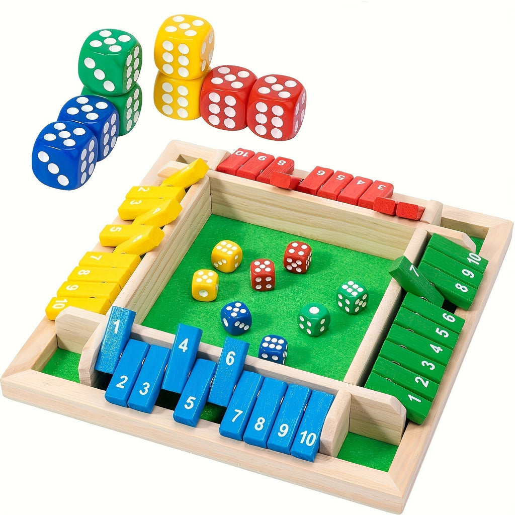 Shut The Box – Holzbrett-Würfelspiel
