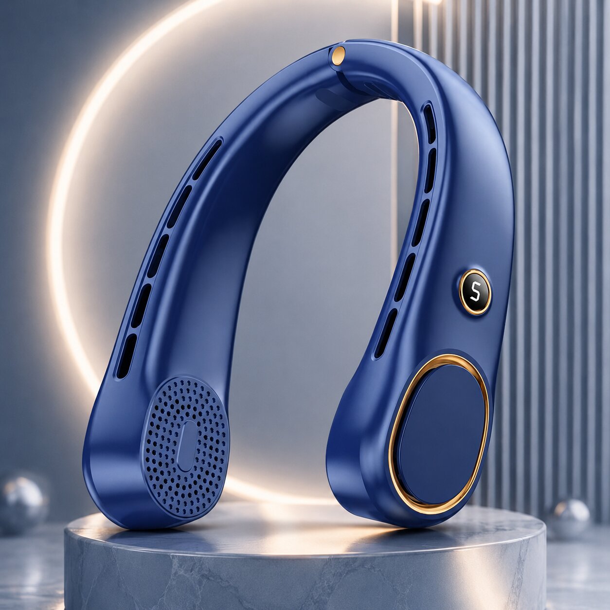 Nackenventilator | Bladeless Hands-Free Ventilator | 4000 mAh Akku mit TPU-Nackenband | Schmid