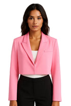 Cropped - Blazer Kort kavaj med reverskrage