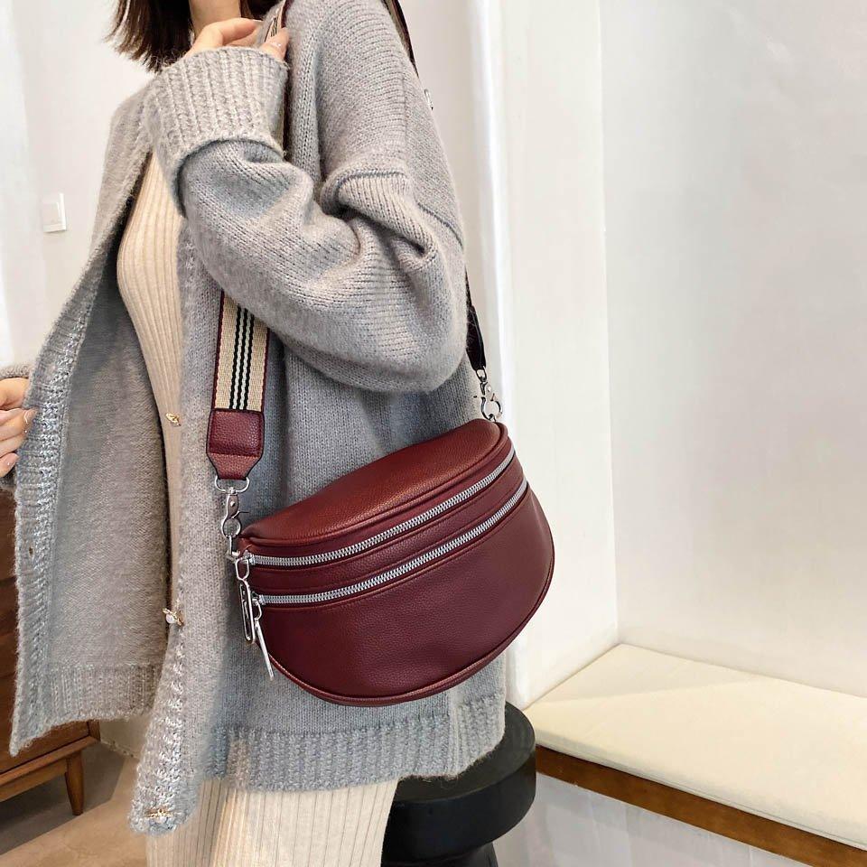 Damen Schultertasche | Verstellbarer Riemen & Mehrere Fächer | Handfreie Tasche für Alltag, Reisen & Festivals | Schmid
