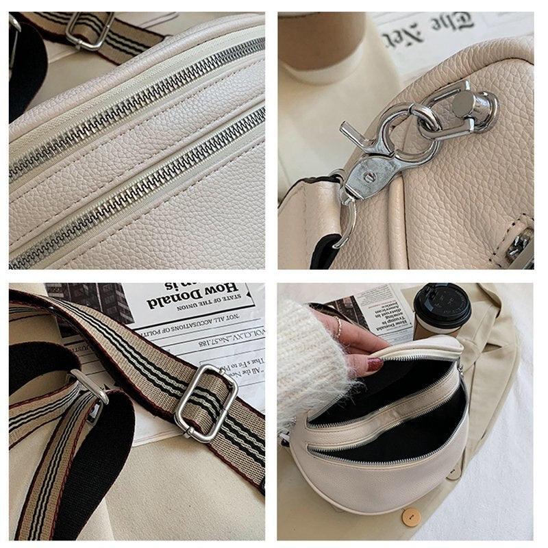 Damen Schultertasche | Verstellbarer Riemen & Mehrere Fächer | Handfreie Tasche für Alltag, Reisen & Festivals | Schmid