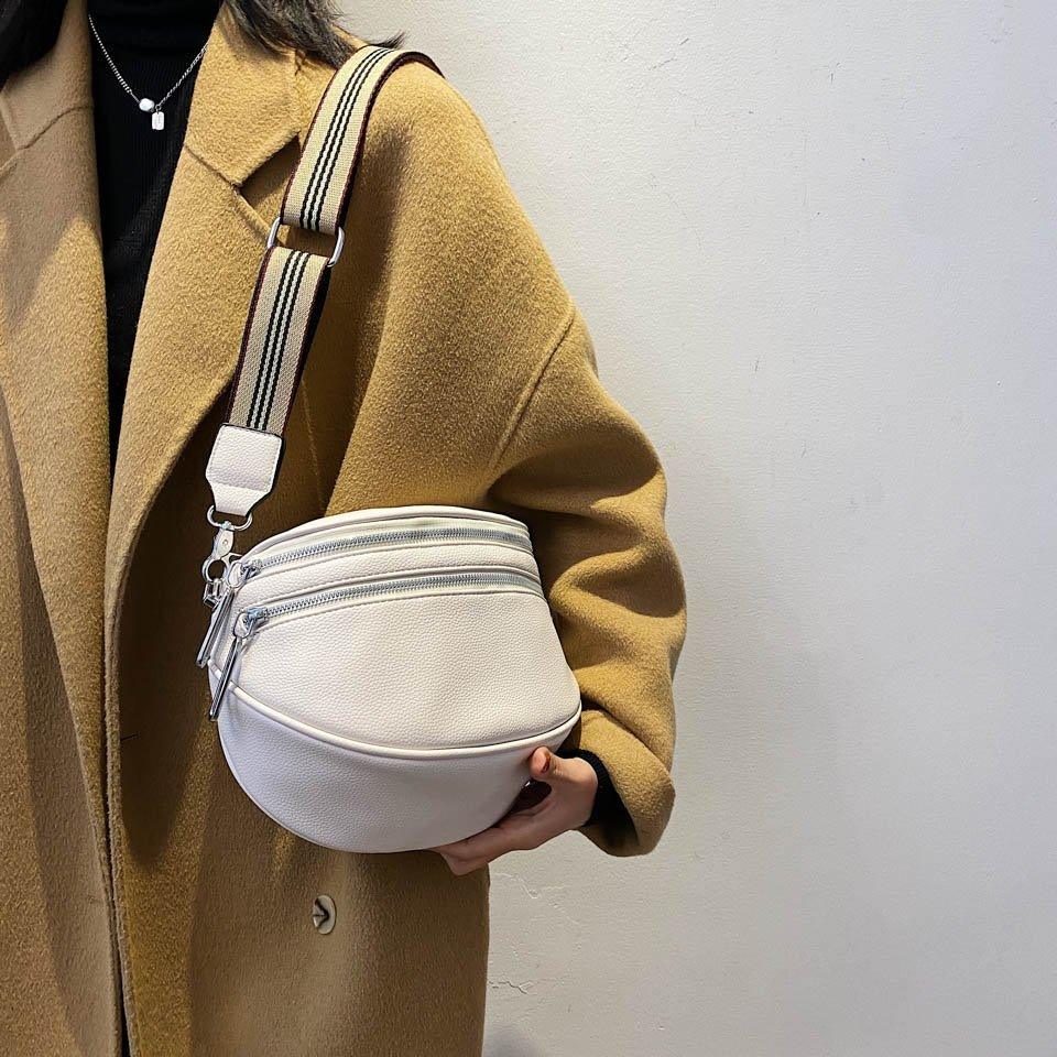 Damen Schultertasche | Verstellbarer Riemen & Mehrere Fächer | Handfreie Tasche für Alltag, Reisen & Festivals | Schmid