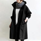 Damen Trenchcoat aus Baumwolle und Polyester | Oversize Langarm Mantel mit Seitentaschen | Alltag und Freizeit | Schmid