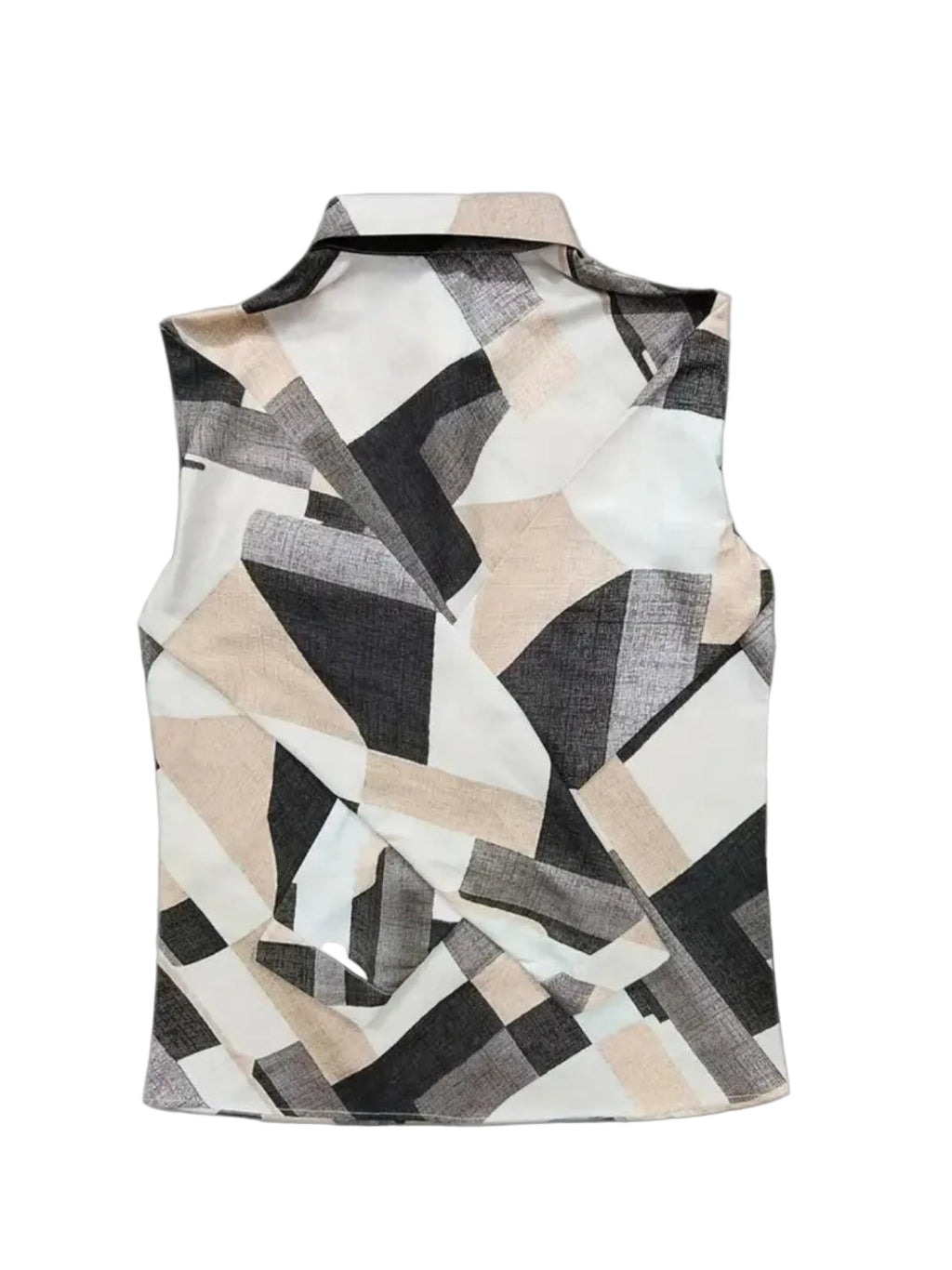 Damenbluse aus Polyester | Bluse mit Lässiger Passform | Abstraktes Muster und Knopfverschluss für Alltag und Freizeit | Schmid