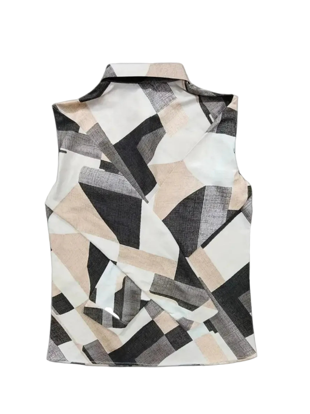 Damenbluse aus Polyester | Bluse mit Lässiger Passform | Abstraktes Muster und Knopfverschluss für Alltag und Freizeit | Schmid