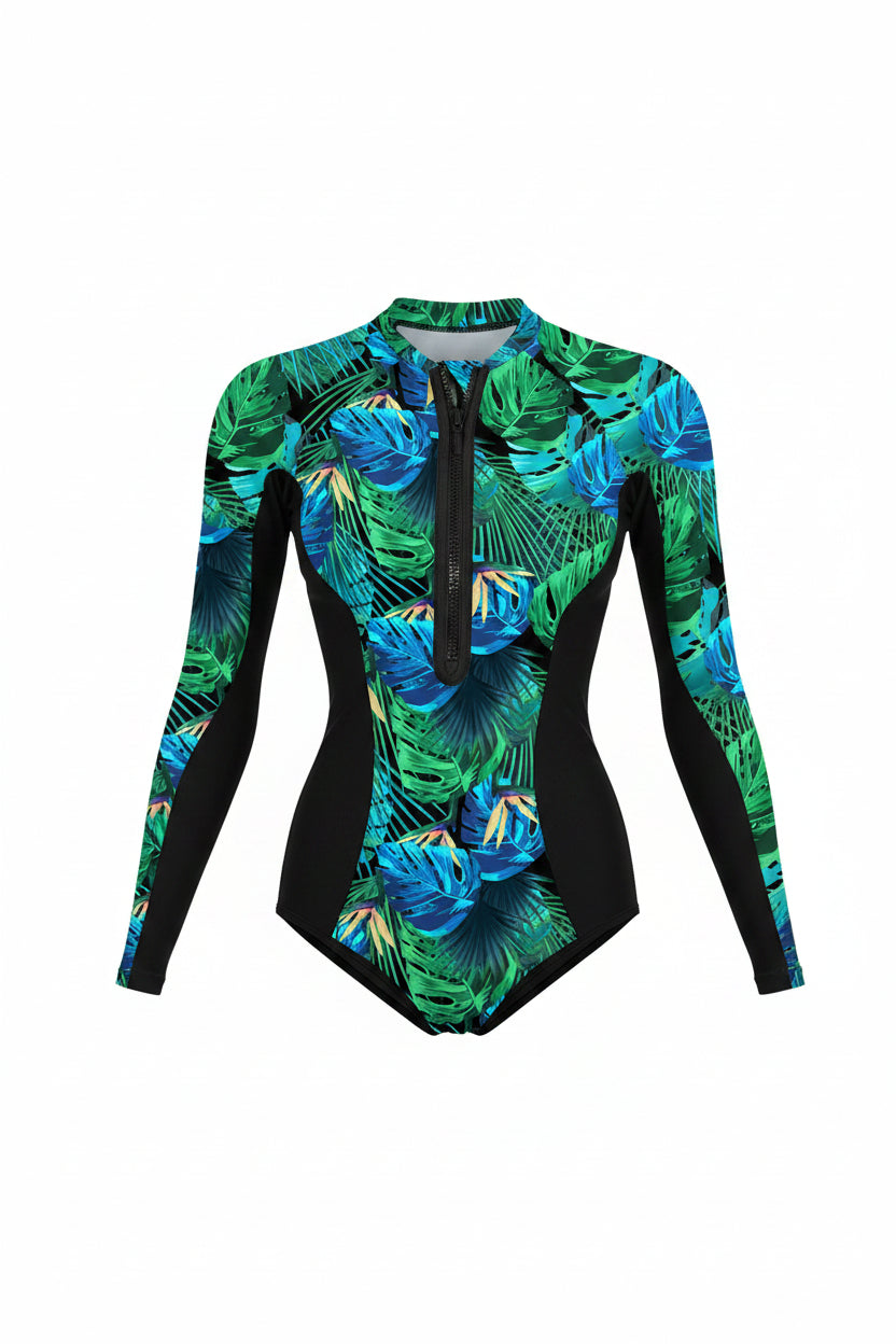 Damen Surf Bodysuit | Langärmliger Einteiliger Badeanzug für | Surfen und Wassersport | Schmid
