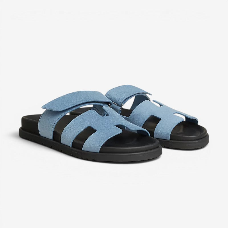 Damen Sandalen | Runde Zehen Slip-On Sandalen mit Riemen | Reguläre Passform für Alltag im Innen- und Außenbereich | Schmid